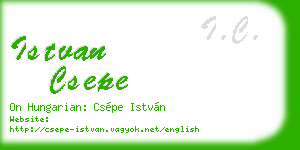 istvan csepe business card