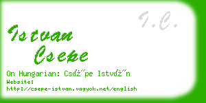 istvan csepe business card